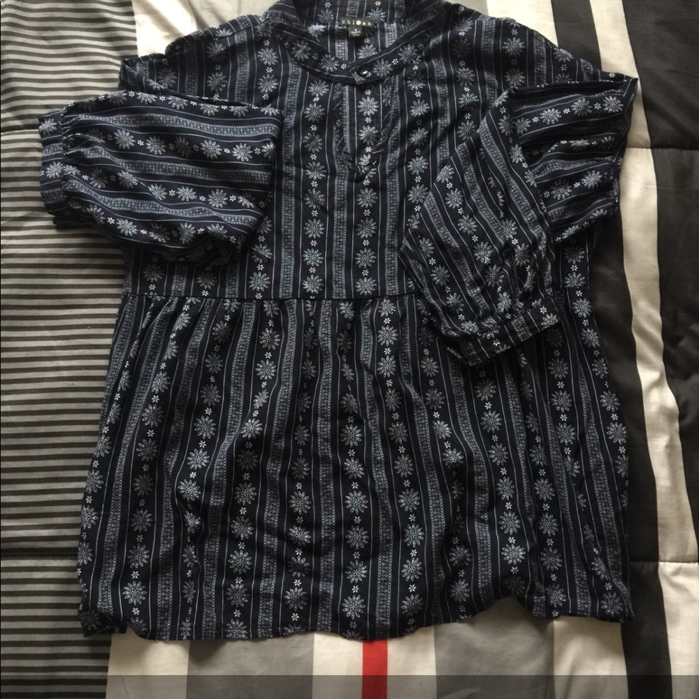 Navy Blue Bohemian Style  Blouse👚👚